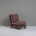 image of Perch Slipper Armchair in Laidback Linen Damson Frame, with Regatta Cotton, Flame Seat