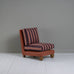 image of Perch Slipper Armchair in Intelligent Velvet, Sienna Frame and Regatta Cotton, Flame Seat