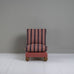 image of Perch Slipper Armchair in Laidback Linen Rouge Frame, with Regatta Cotton, Flame Seat