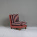 image of Perch Slipper Armchair in Laidback Linen Rouge Frame, with Regatta Cotton, Flame Seat