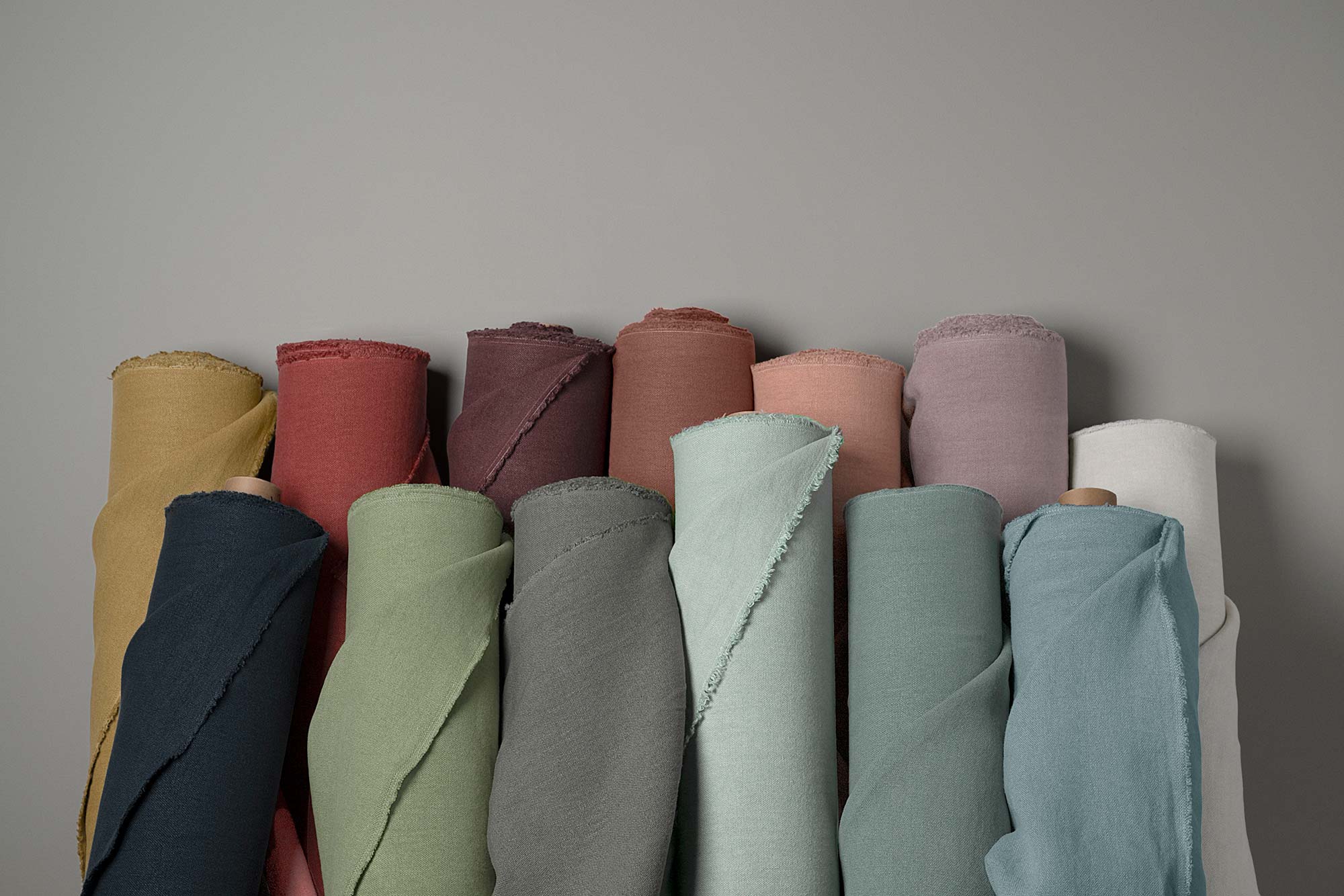 Rolled Laidback Linen Fabrics in Multiple Colors – Nicola Harding