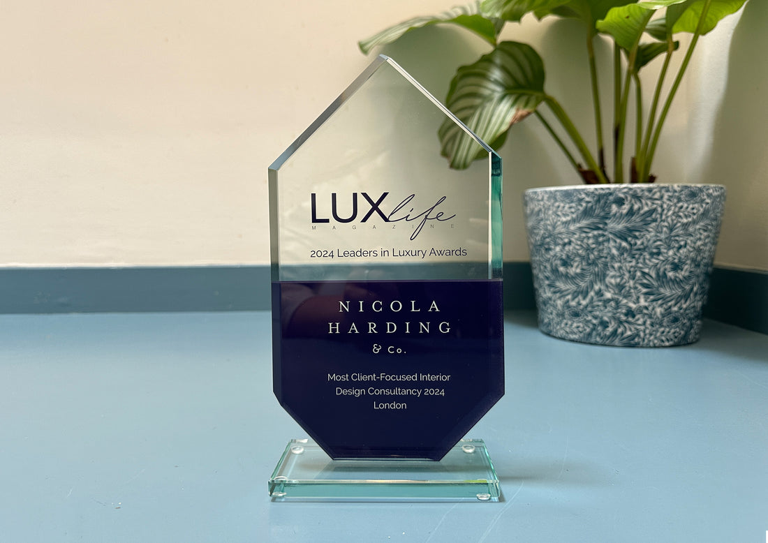 Lux Life Magazine awards 2024 for Most Focused Interior Design Consultancy 2024 London