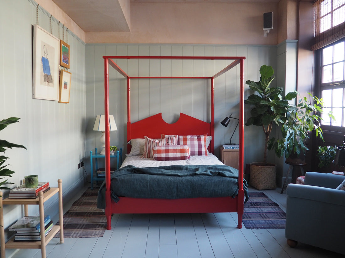 Red Four Poster Bed