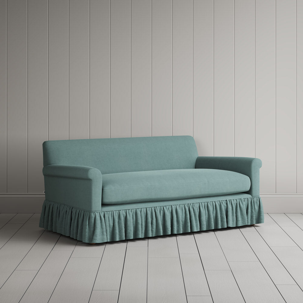  Curtain Call 2 Seater Sofa in Laidback Linen Cerulean 