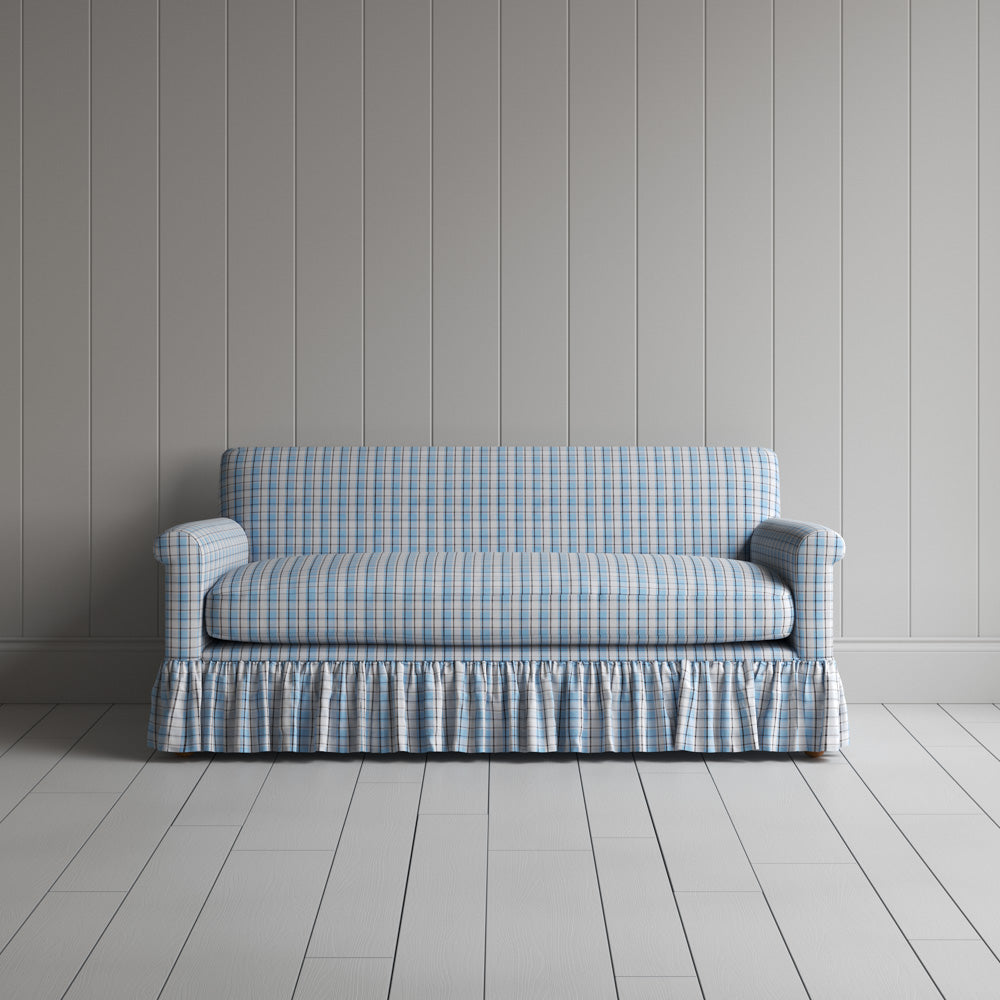  Curtain Call 2 Seater Sofa in Square Deal Cotton, Blue Brown 