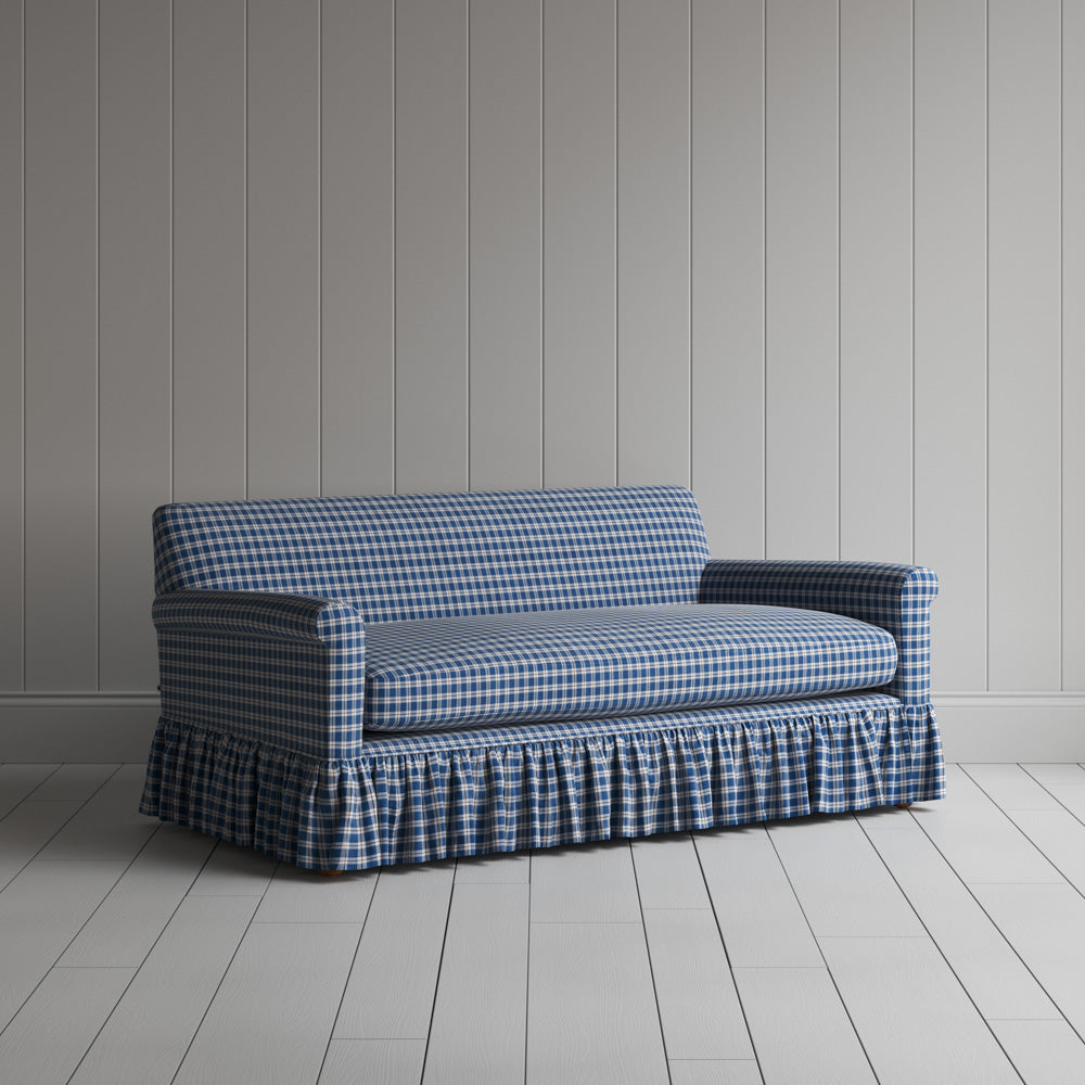  Curtain Call 2 Seater Sofa in Well Plaid Cotton, Blue Brown 