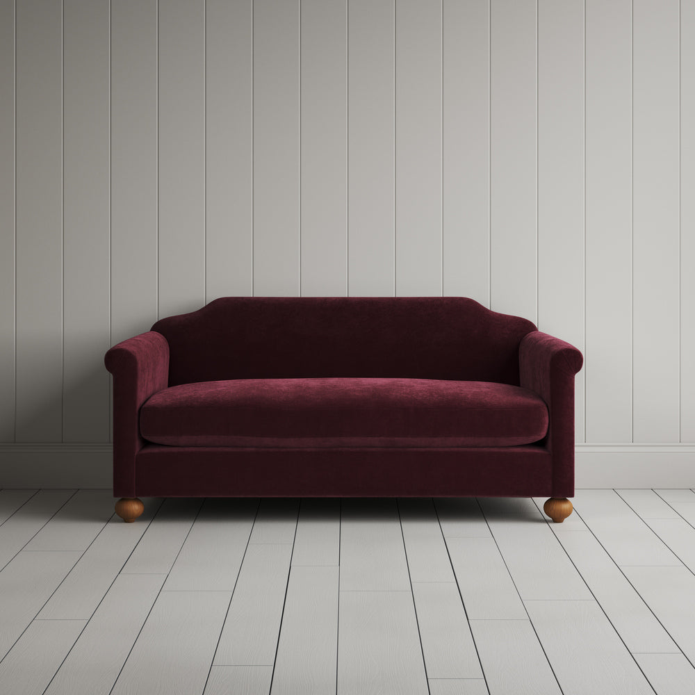 Front View of 2 seater sofa in Classic Corduroy Cherry