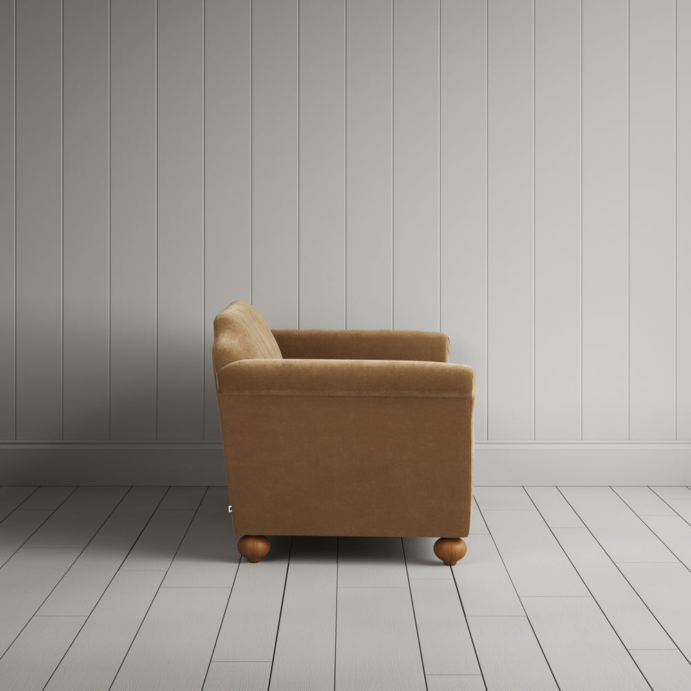 Side profile of 2 seater sofa in Stone Beige Classic Corduroy