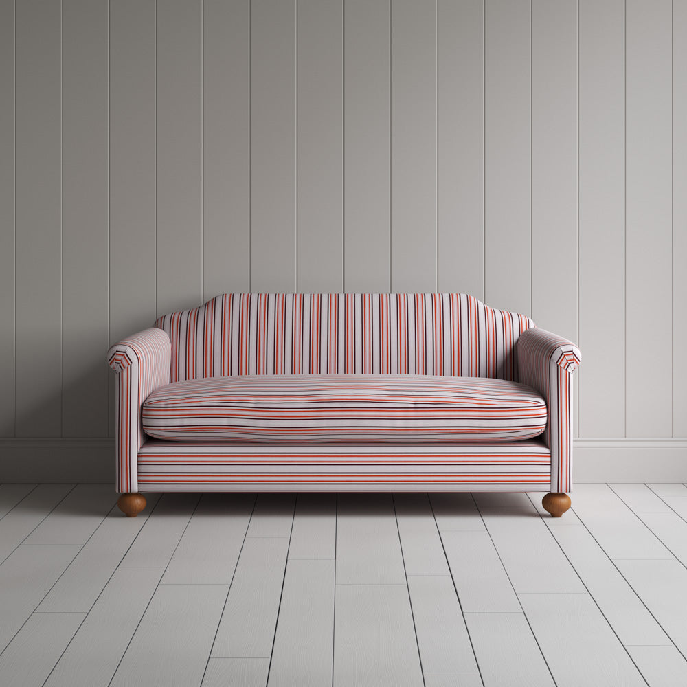  Dolittle 2 Seater Sofa in Slow Lane Cotton Linen, Berry 