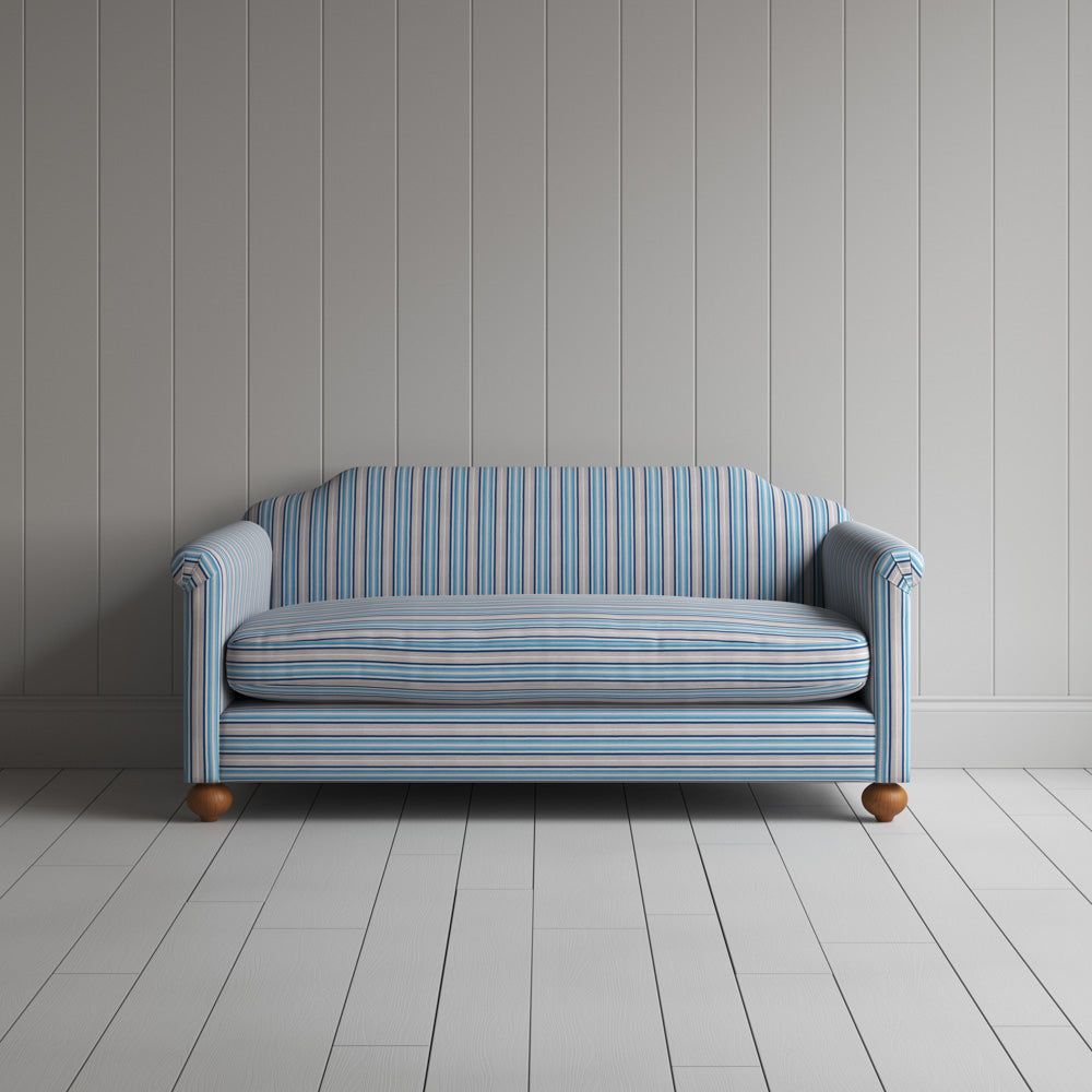  Dolittle 2 Seater Sofa in Slow Lane Cotton Linen, Blue 