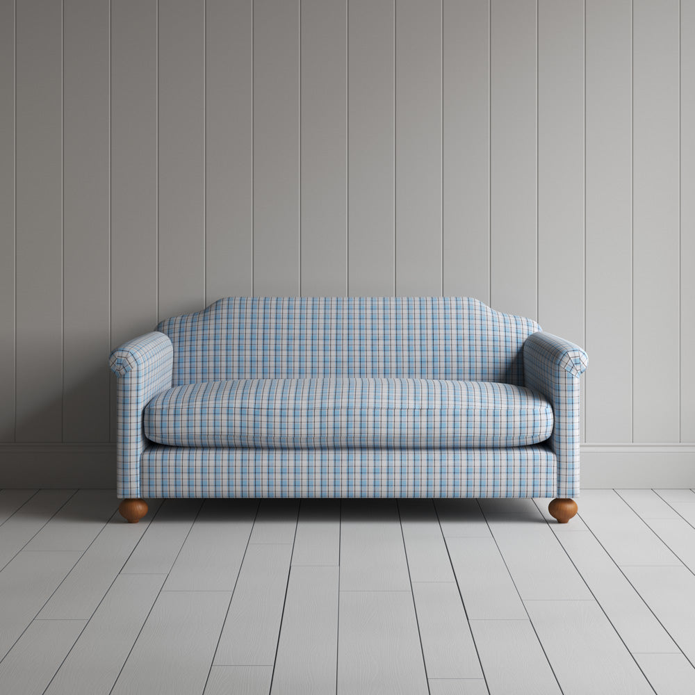  Dolittle 2 Seater Sofa in Square Deal Cotton, Blue Brown 