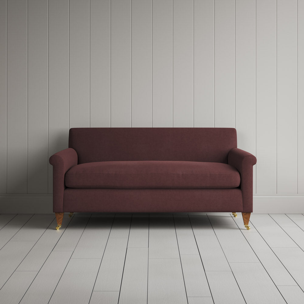  Idler 2 Seater Sofa in Laidback Linen Damson front view 