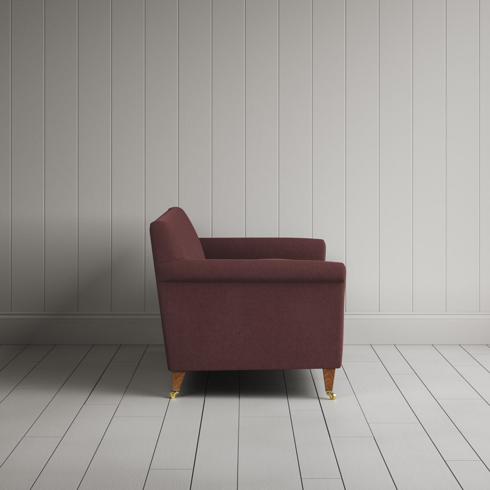  Idler 2 Seater Sofa in Laidback Linen Damson side profile 