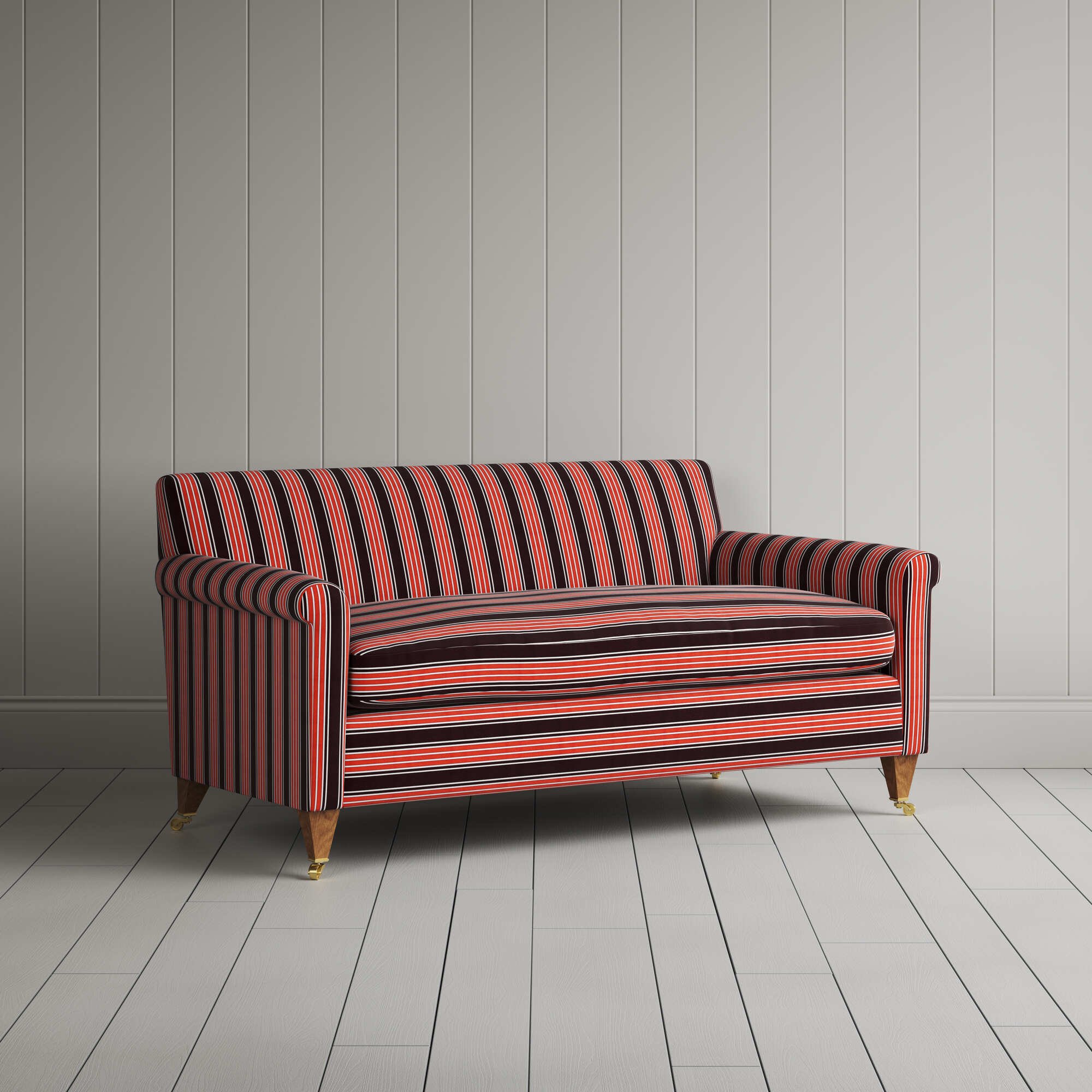  Idler 2 Seater Sofa in Regatta Cotton, Flame 