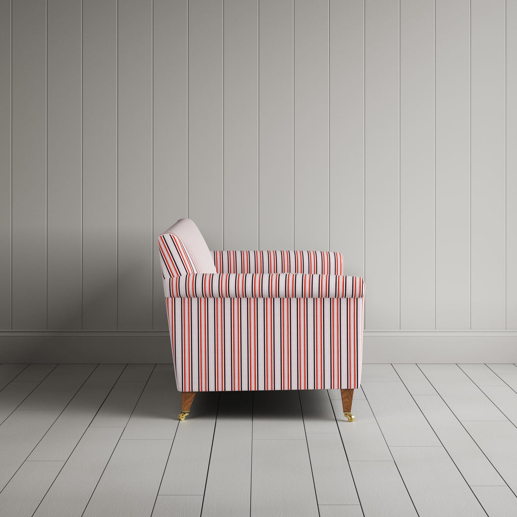  Idler 2 Seater Sofa in Slow Lane Cotton Linen, Berry 