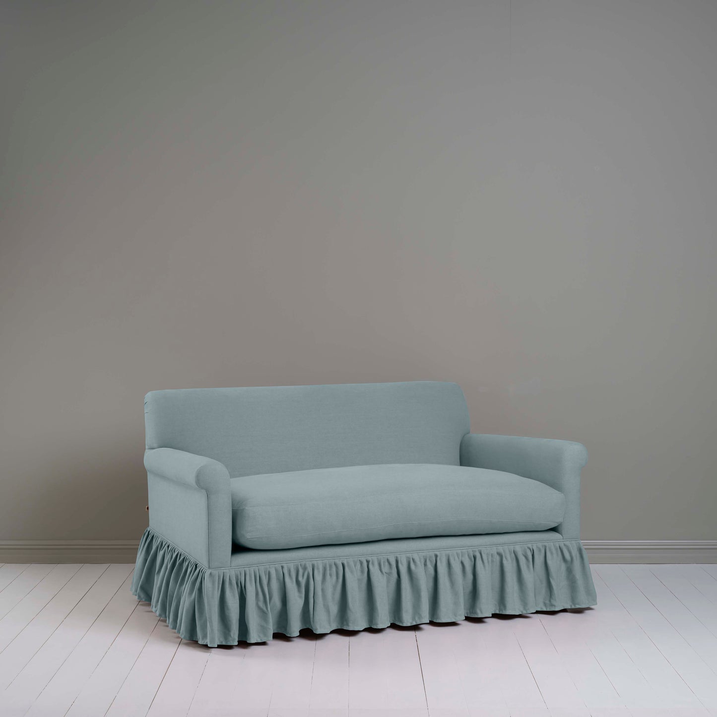 Curtain Call 2 Seater Sofa in Laidback Linen Cerulean