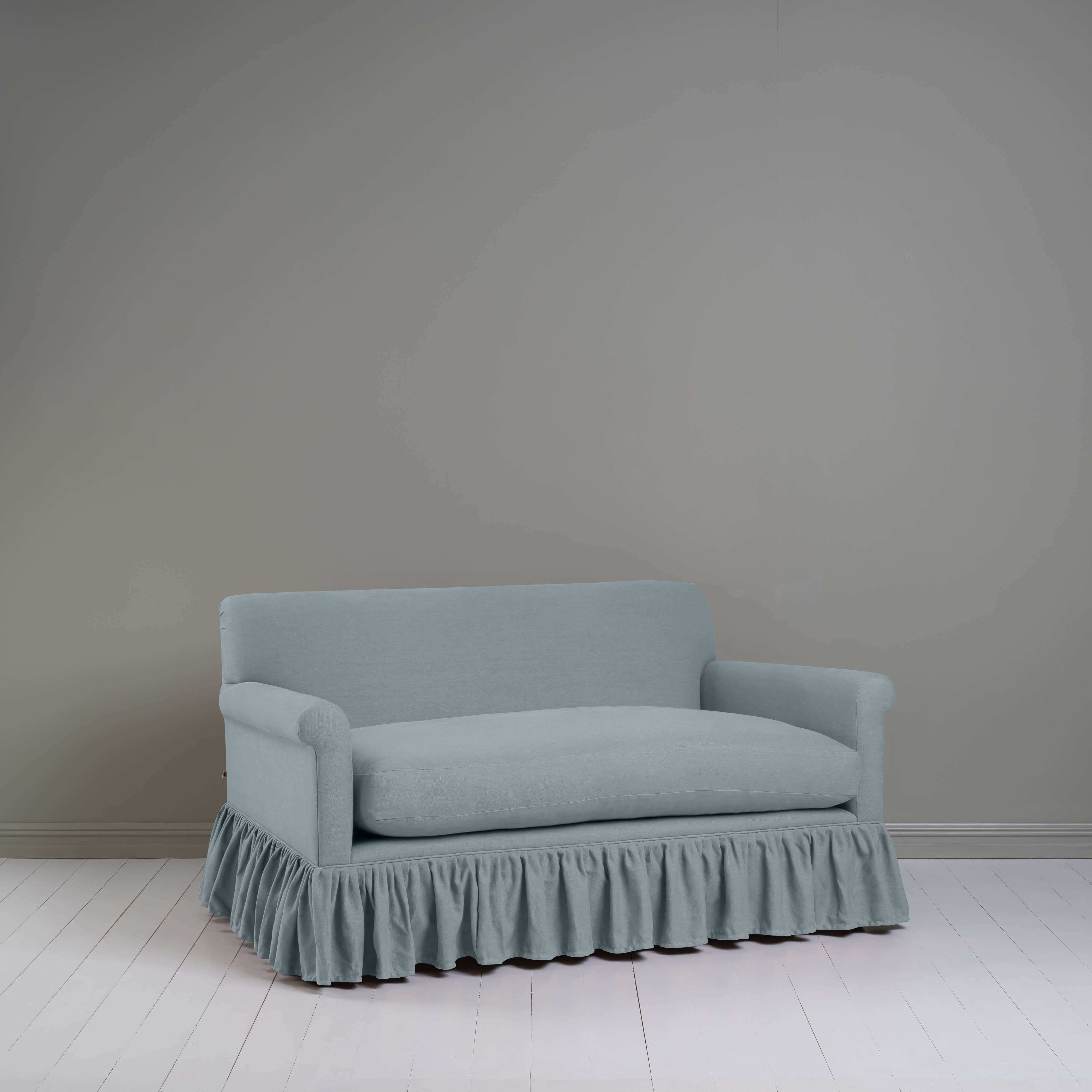  Curtain Call 2 Seater Sofa in Laidback Linen Cerulean 