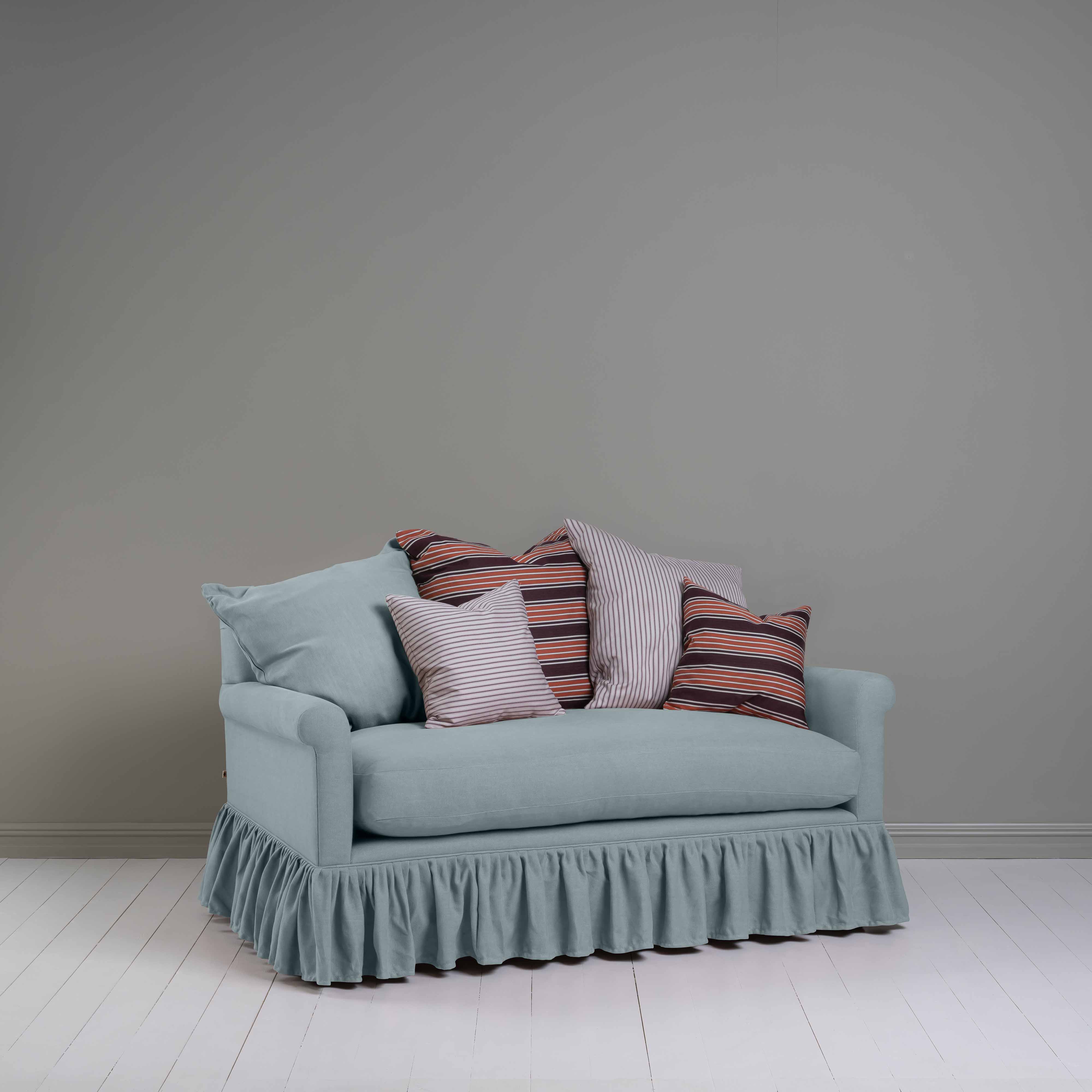  Curtain Call 2 Seater Sofa in Laidback Linen Cerulean 