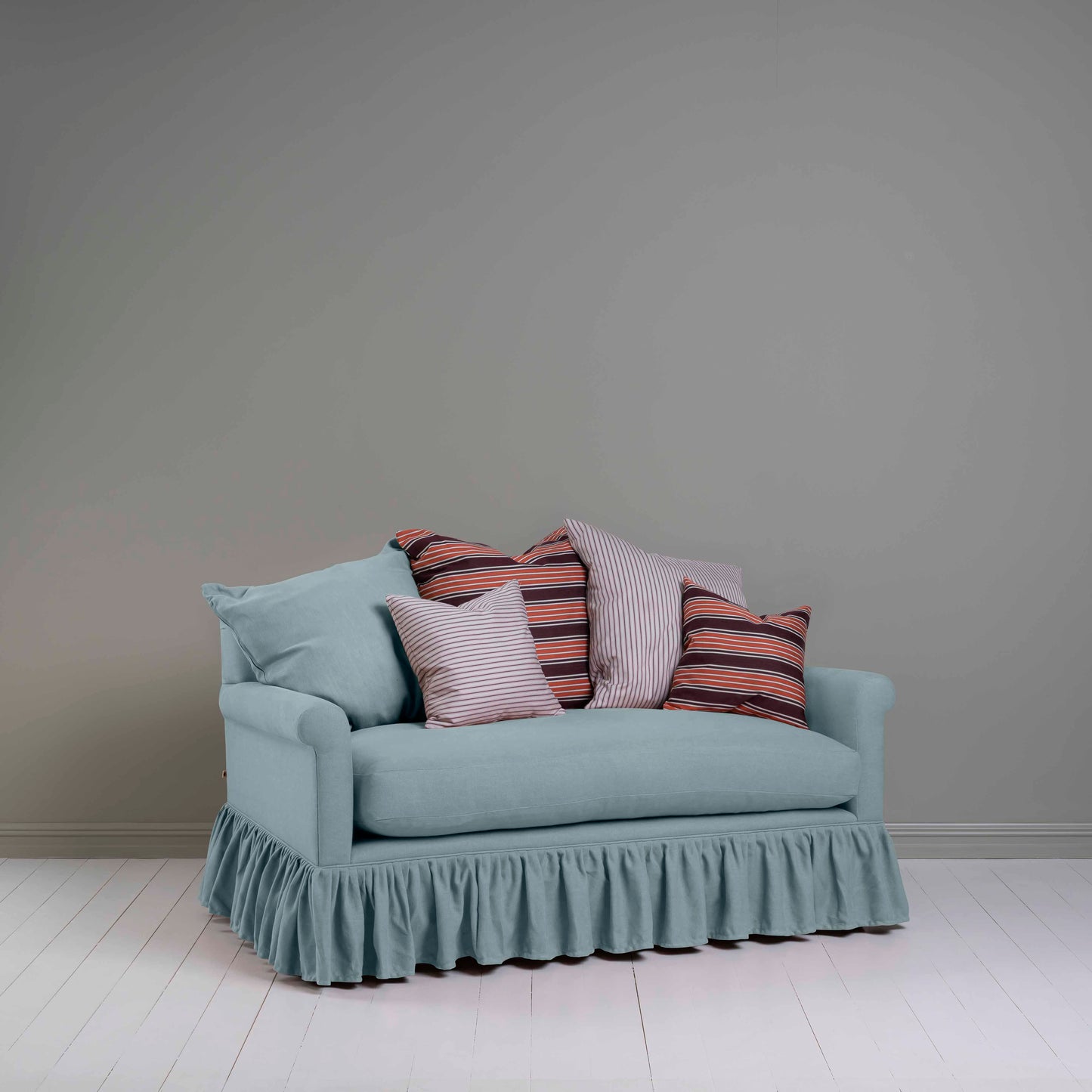 Curtain Call 2 Seater Sofa in Laidback Linen Cerulean