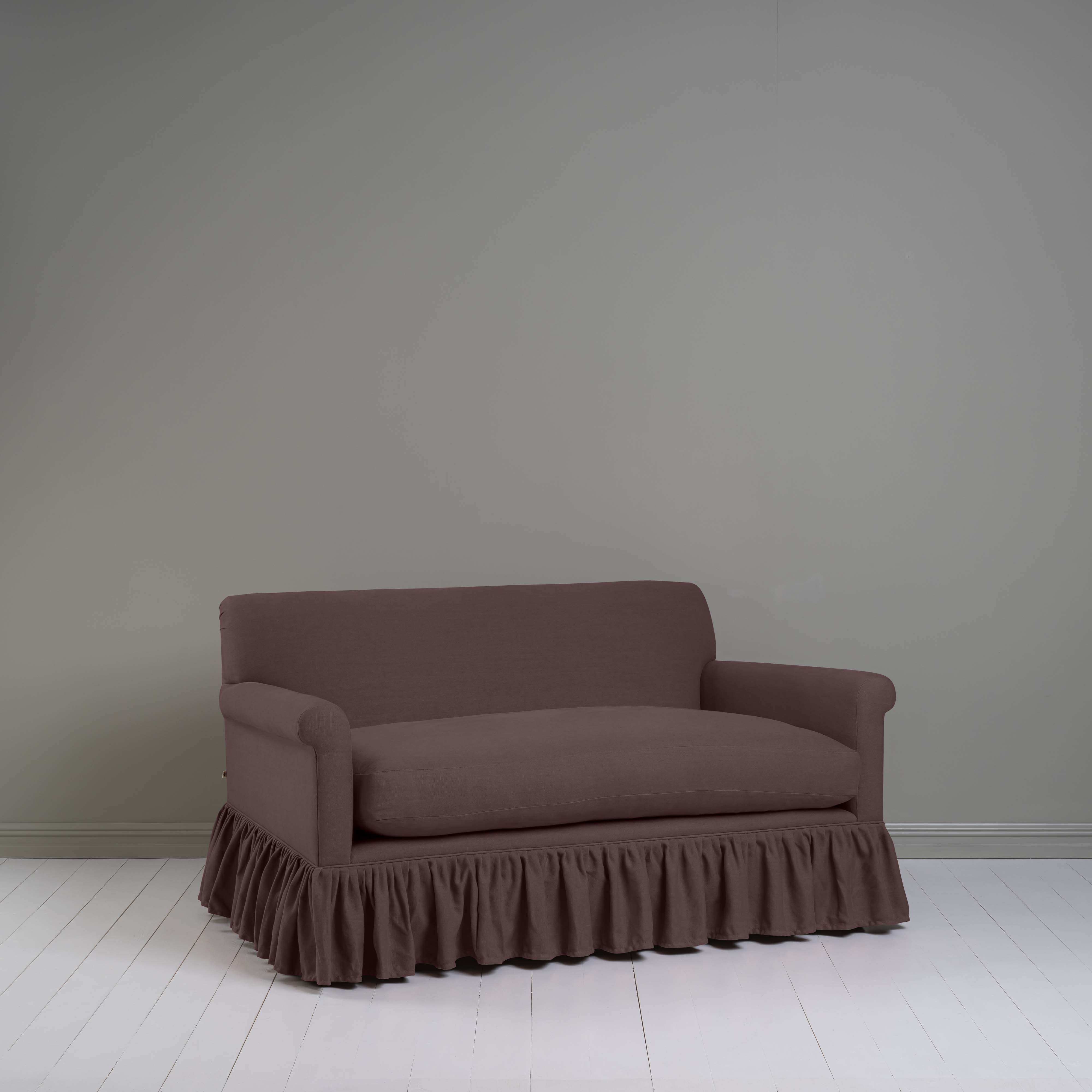  Curtain Call 2 Seater Sofa in Laidback Linen Damson - Nicola Harding 