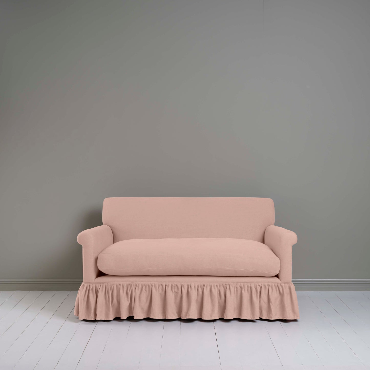 Curtain Call 2 Seater Sofa in Laidback Linen Dusky Pink