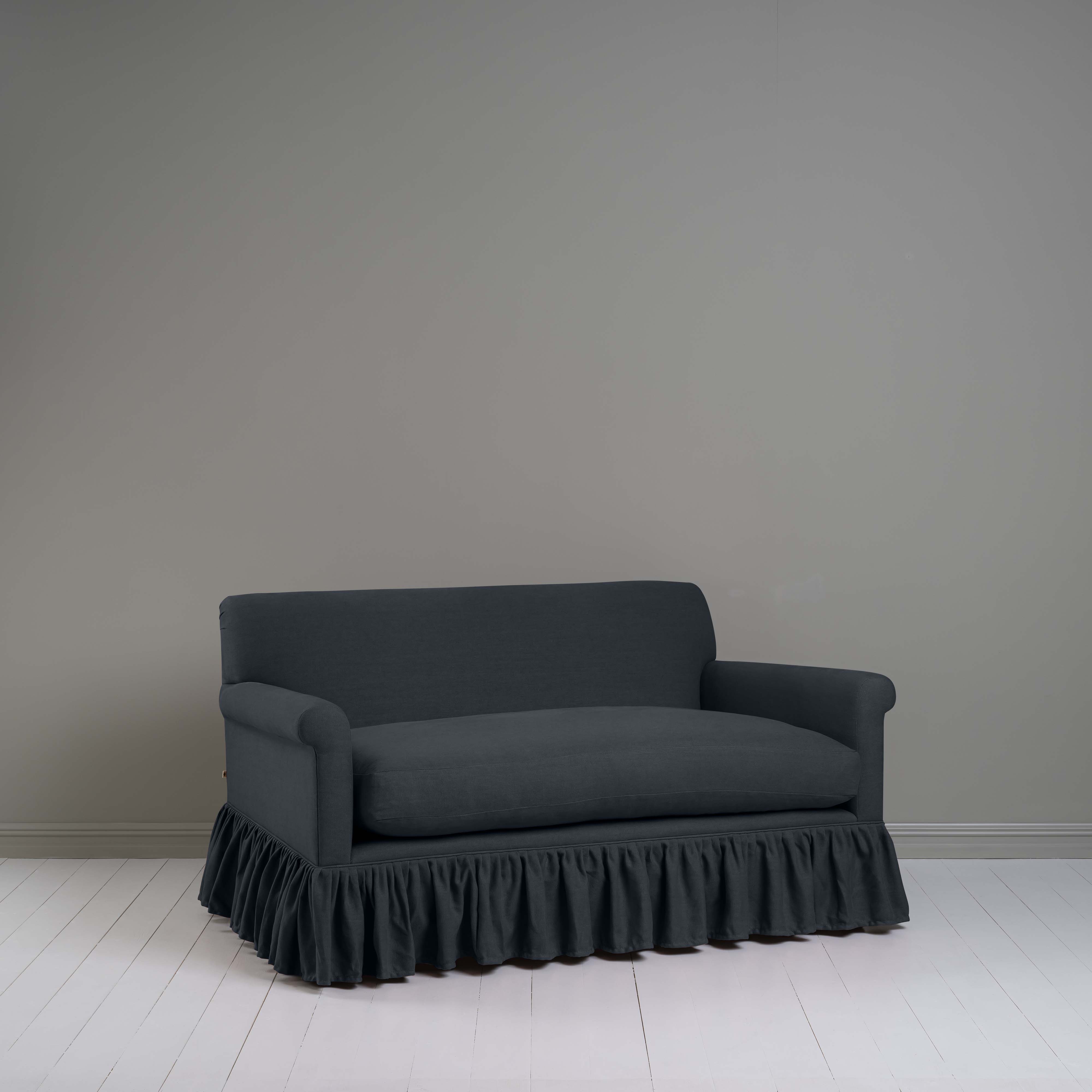  Curtain Call 2 Seater Sofa in Laidback Linen Midnight - Nicola Harding 