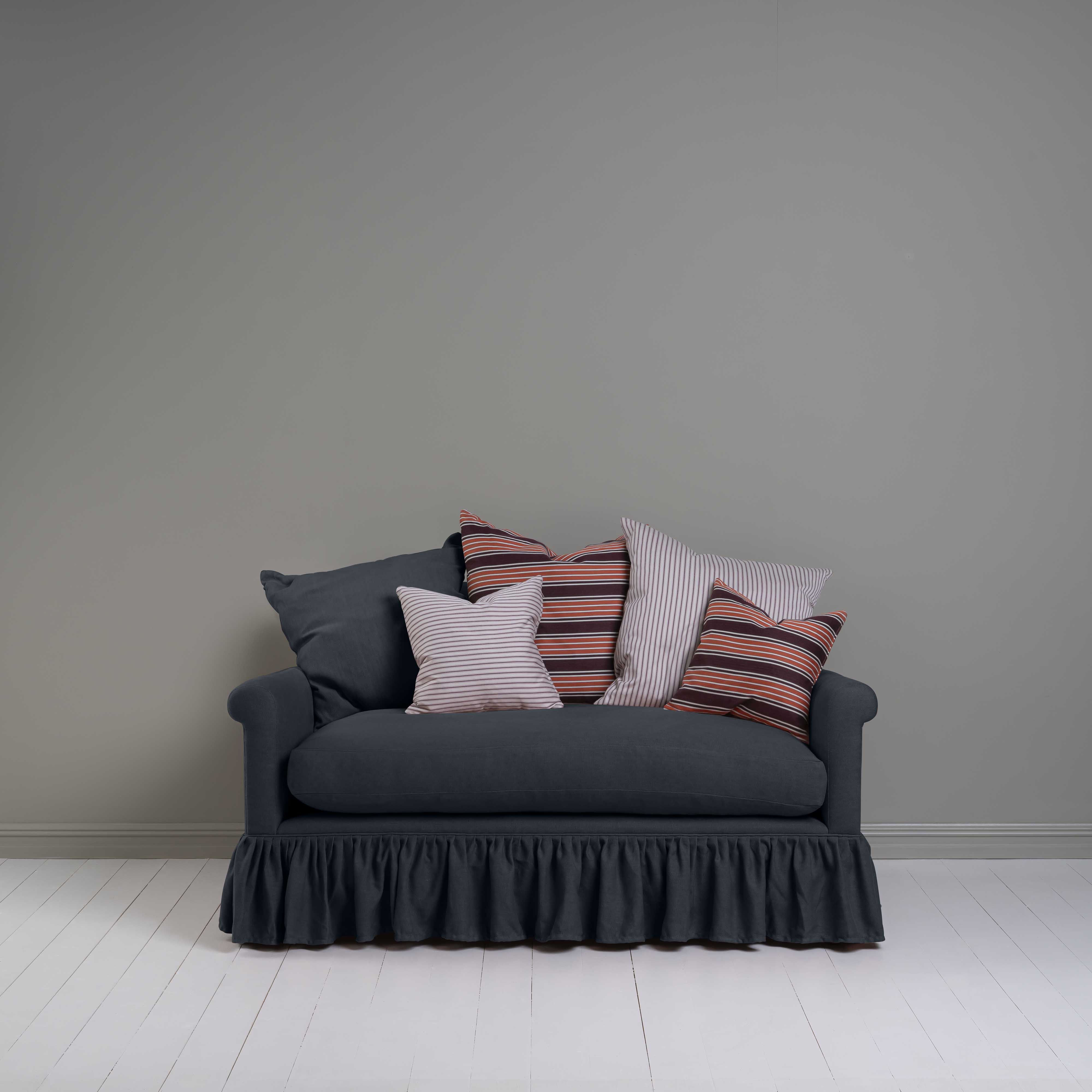  Curtain Call 2 Seater Sofa in Laidback Linen Midnight, With Five NiX Special Cushions - Nicola Harding 