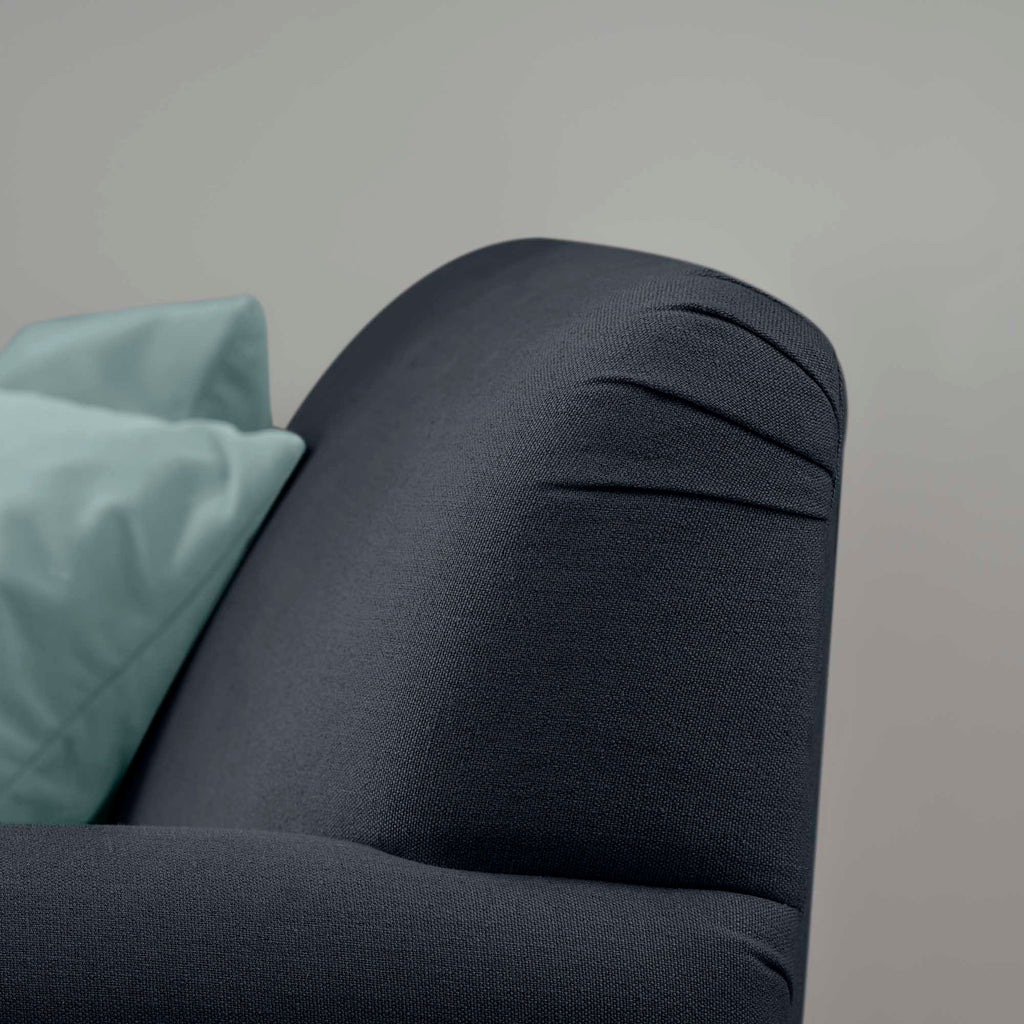  Curtain Call 2 Seater Sofa in Laidback Linen Midnight, Design Closeup - Nicola Harding 