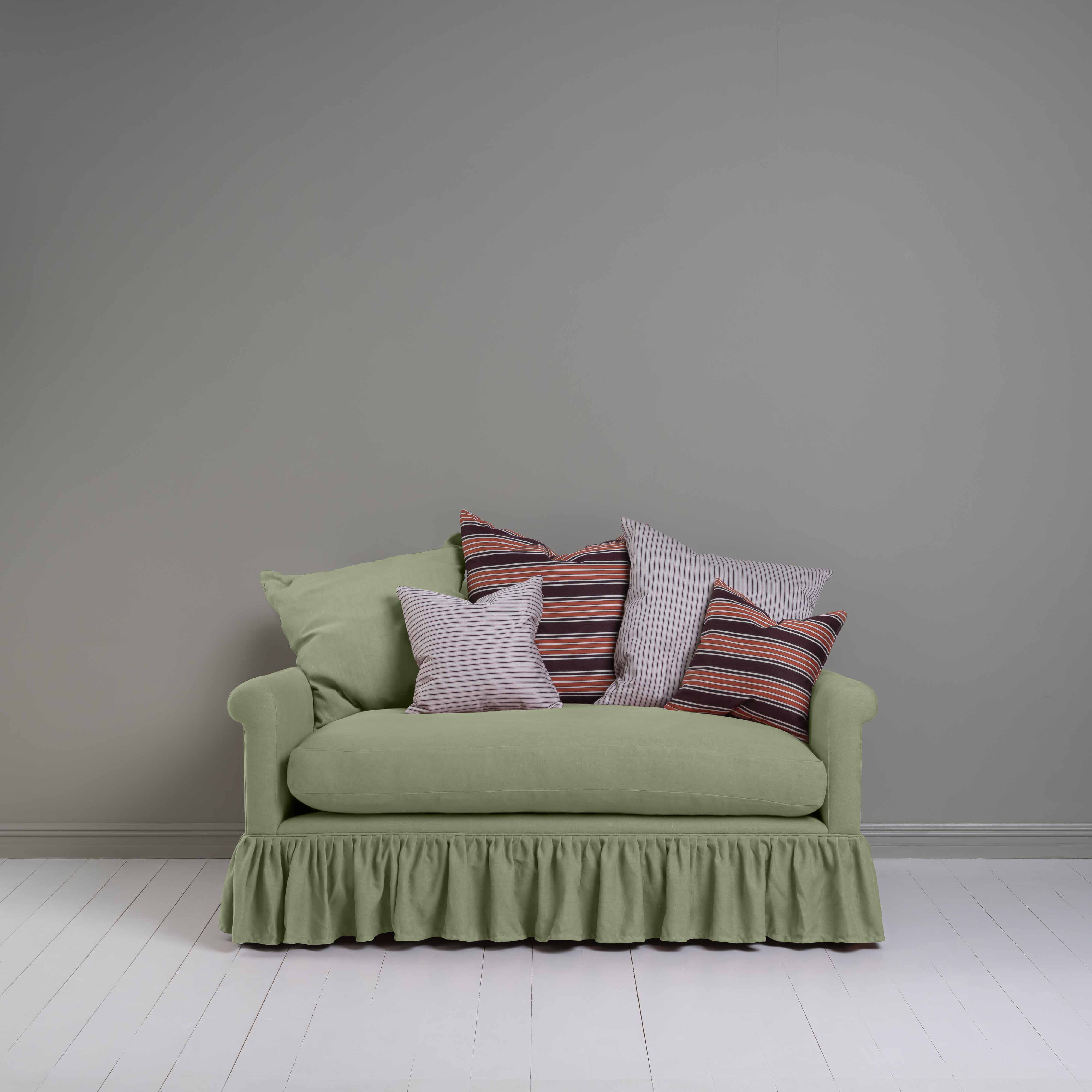  Curtain Call 2 Seater Sofa in Laidback Linen Moss - Nicola Harding 