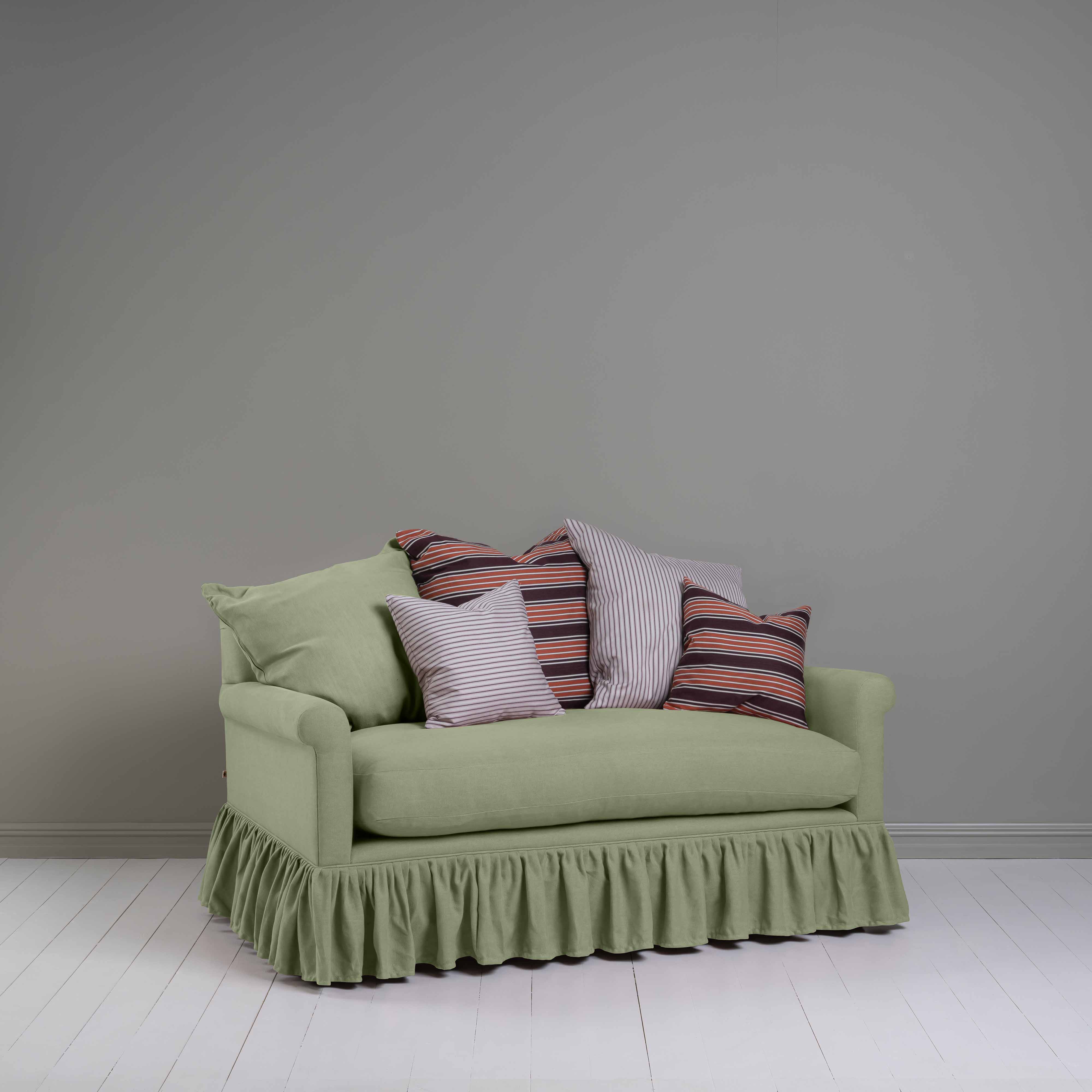  Curtain Call 2 Seater Sofa in Laidback Linen Moss - Nicola Harding 