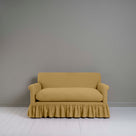  Curtain Call 2 Seater Sofa in Laidback Linen Ochre, Front View - Nicola Harding 