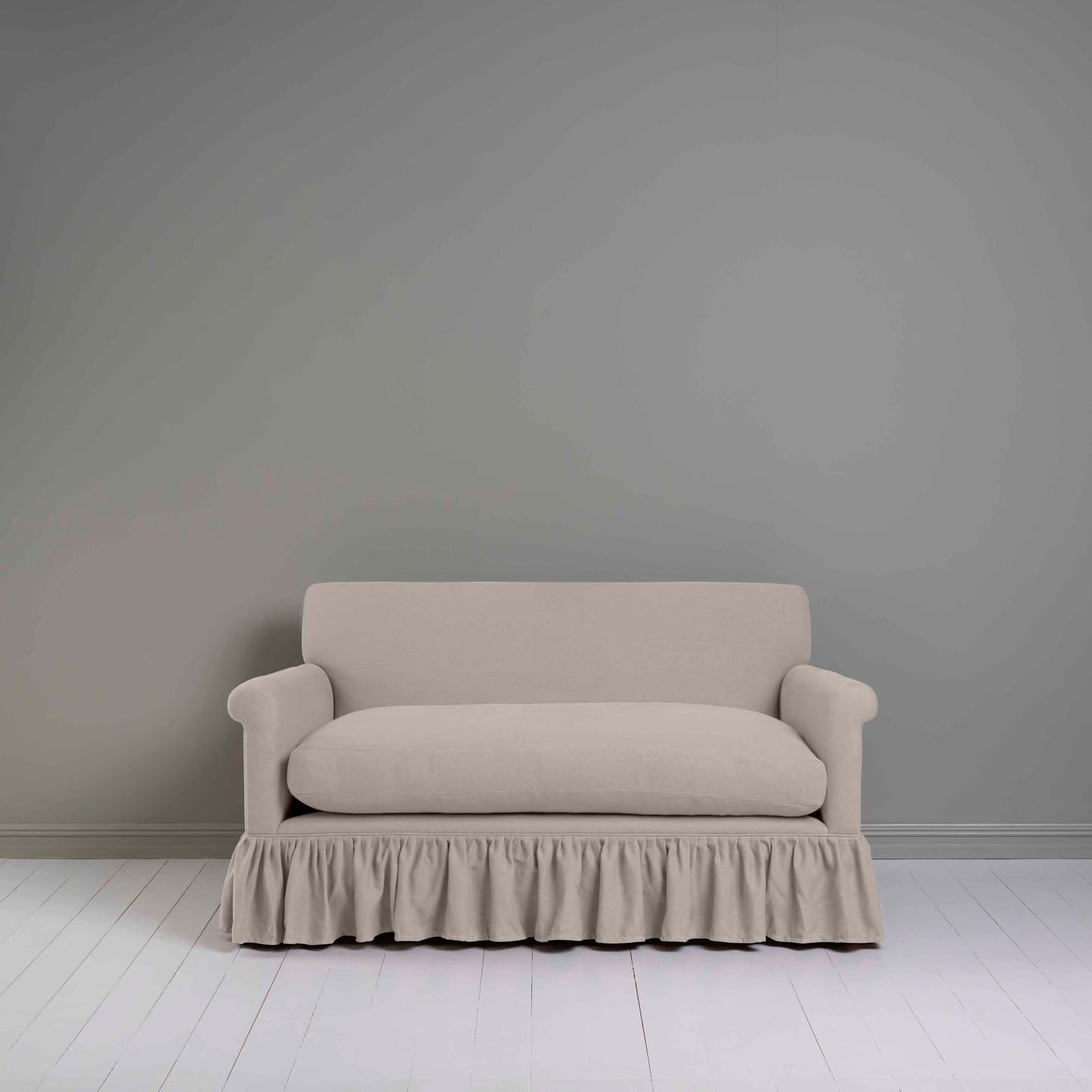 Curtain Call 2 Seater Sofa in Laidback Linen Pearl Grey - Nicola Harding