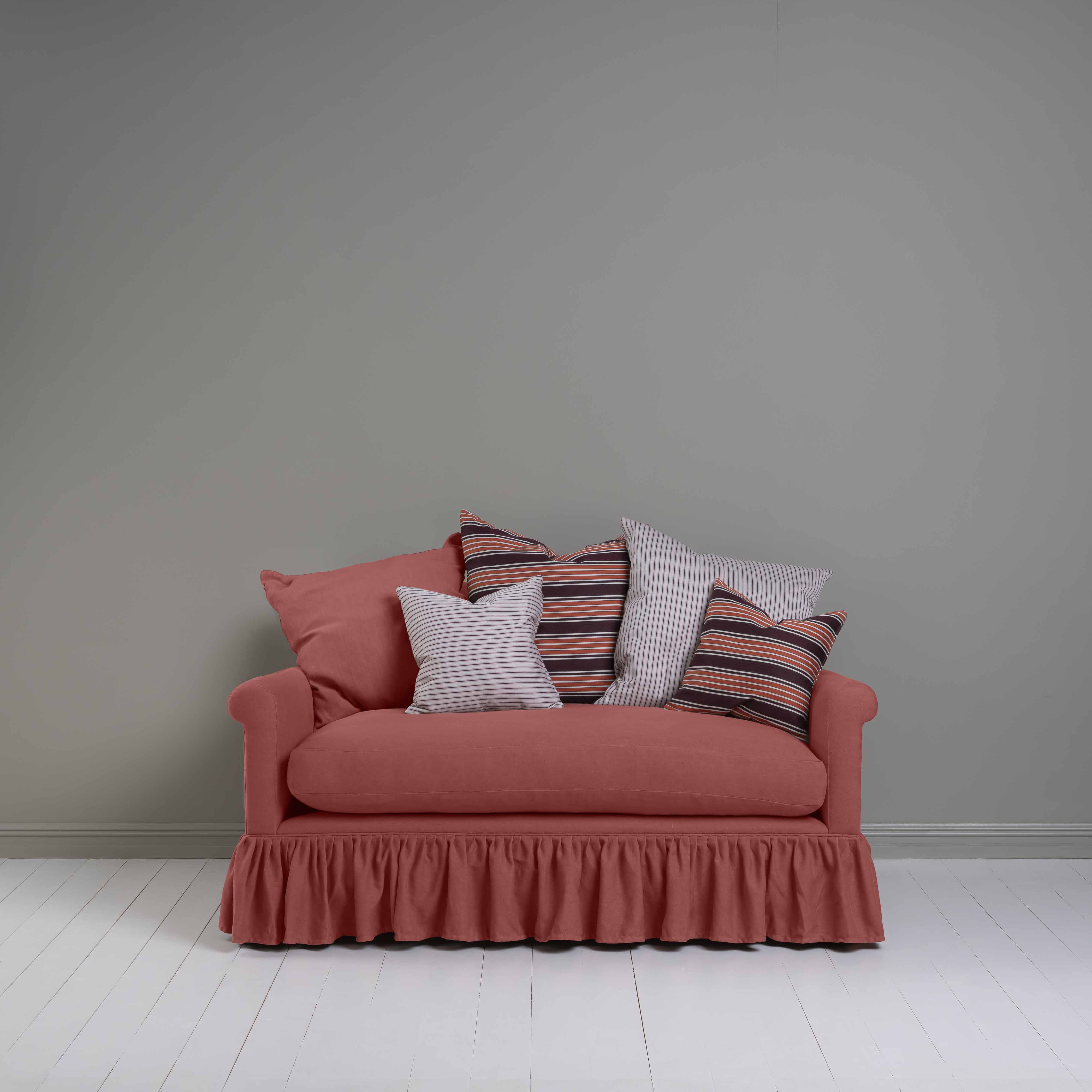  Curtain Call 2 Seater Sofa in Laidback Linen Rouge - Nicola Harding 