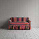  Curtain Call 2 Seater Sofa in Regatta Cotton, Flame, Front View - Nicola Harding 