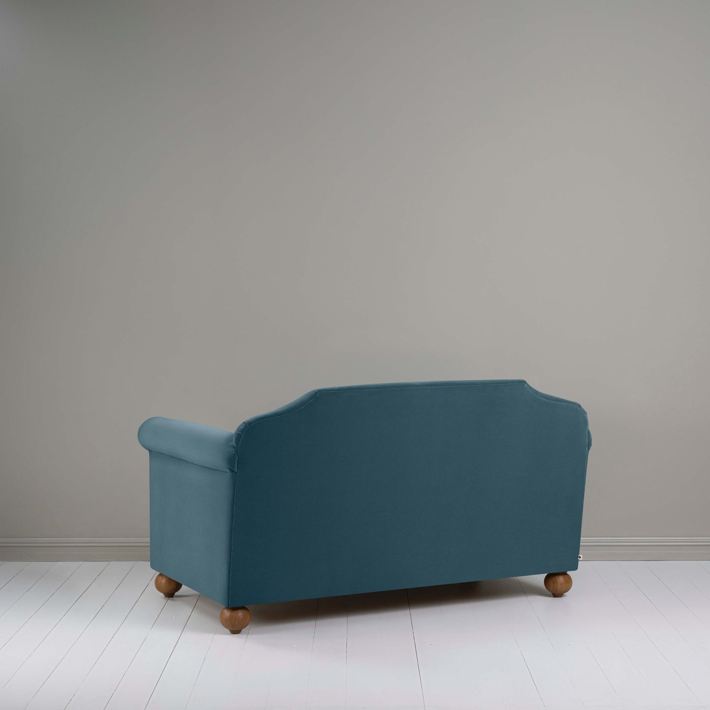 Dolittle 2-Seater Sofa in Intelligent Velvet Aegean, Back View - Nicola Harding