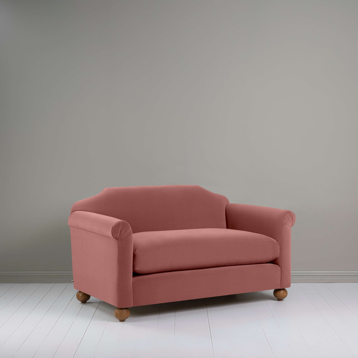 Dolittle 2 Seater Sofa in Intelligent Velvet Damson - Nicola Harding