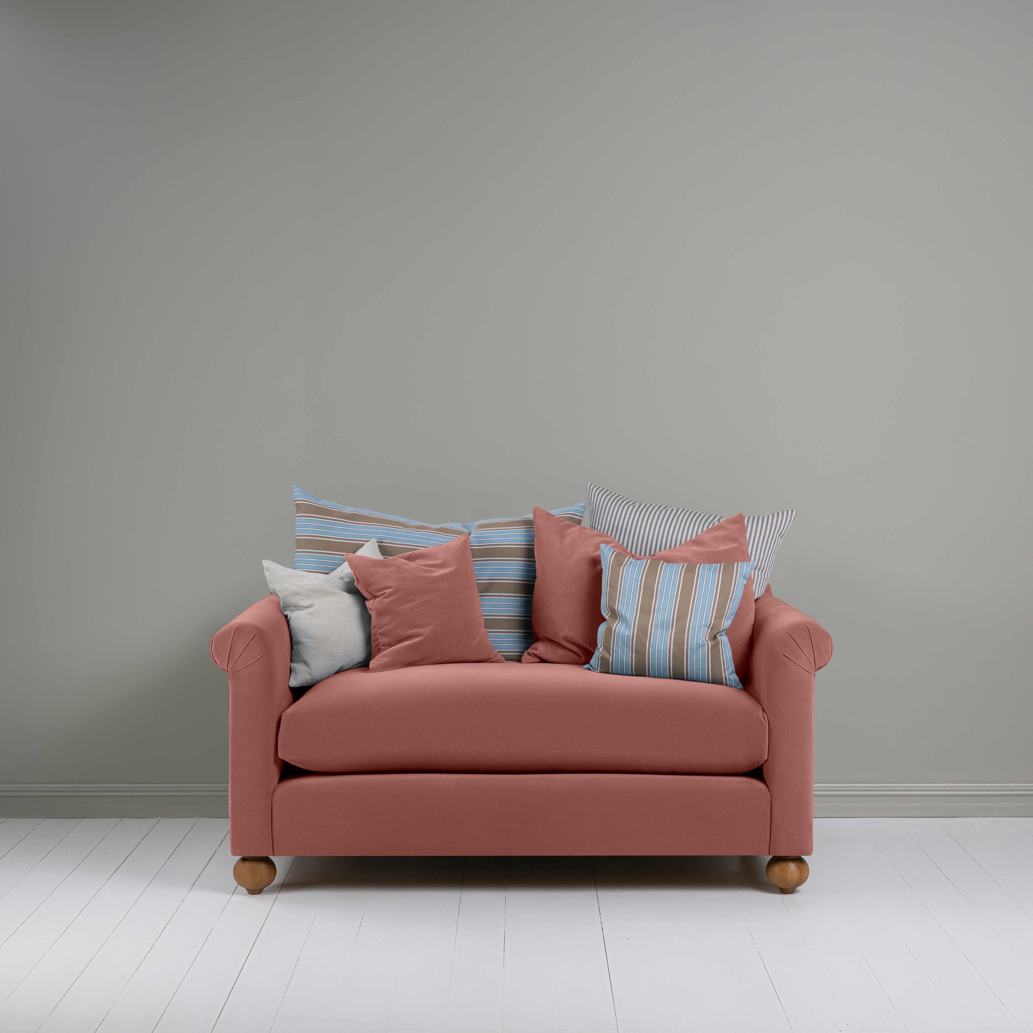  Dolittle 2 Seater Sofa in Intelligent Velvet Damson - Nicola Harding 