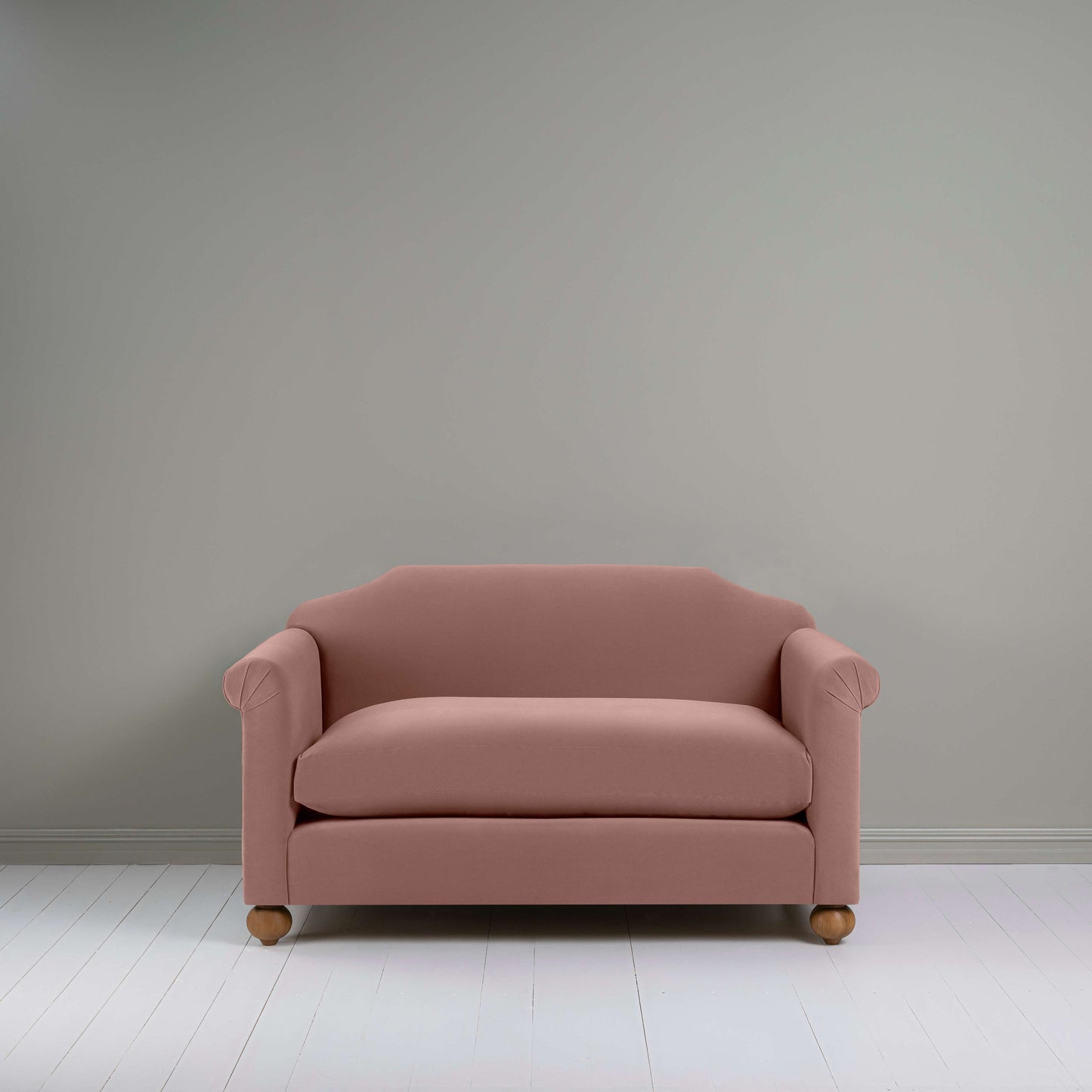 Dolittle 2 Seater Sofa in Intelligent Velvet Dusky Pink - Nicola Harding