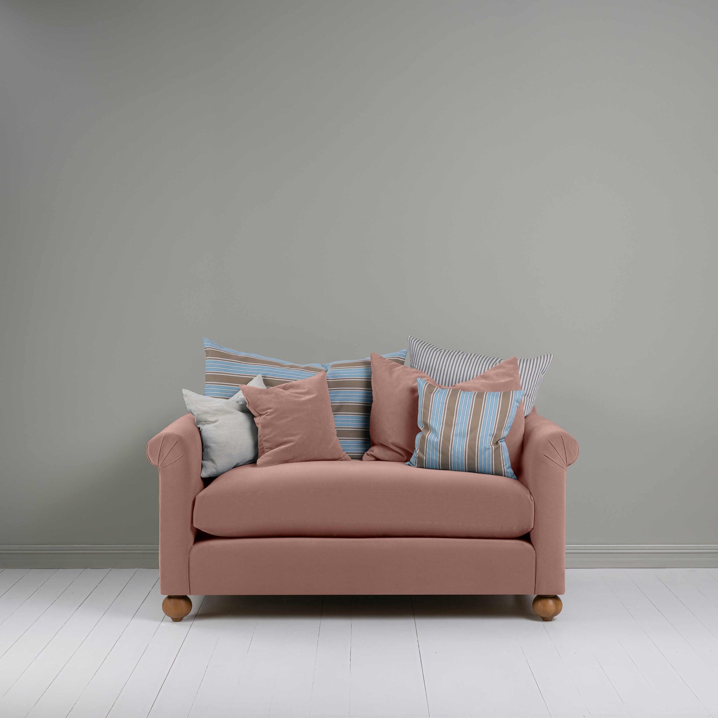 Dolittle 2 Seater Sofa in Intelligent Velvet Dusky Pink - Nicola Harding