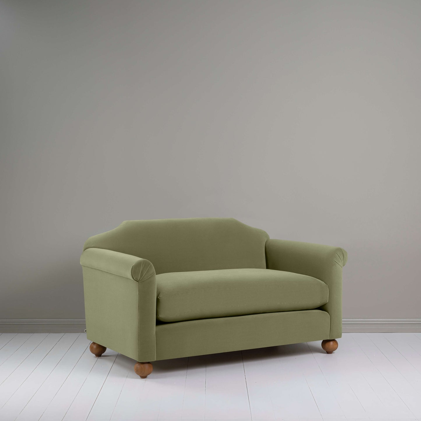 Dolittle 2 Seater Sofa in Intelligent Velvet Green Tea - Nicola Harding