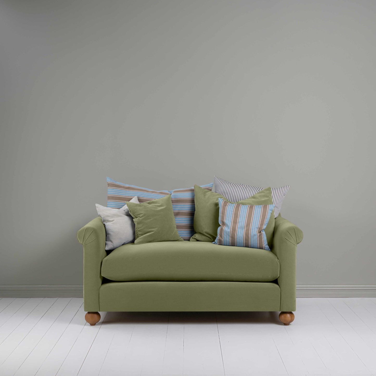 Dolittle 2 Seater Sofa in Intelligent Velvet Green Tea - Nicola Harding