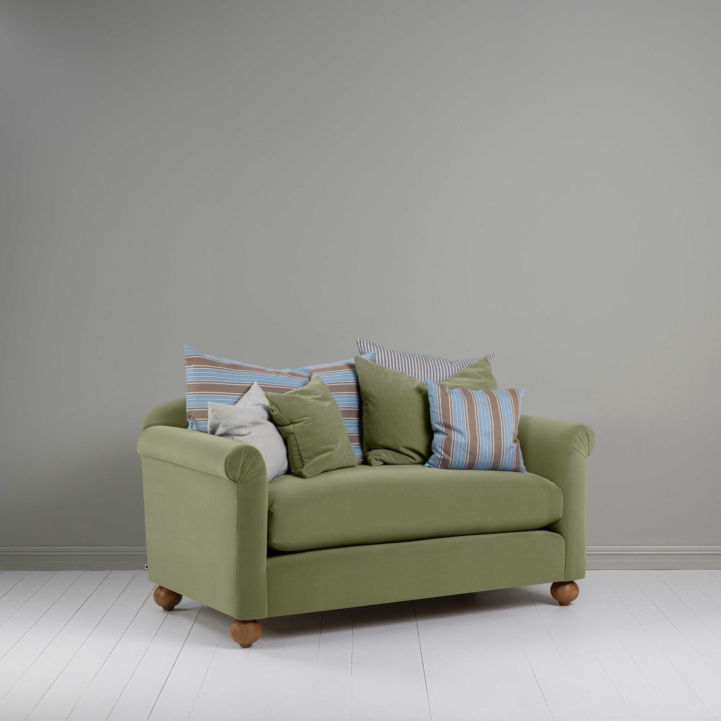 Dolittle 2 Seater Sofa in Intelligent Velvet Green Tea - Nicola Harding