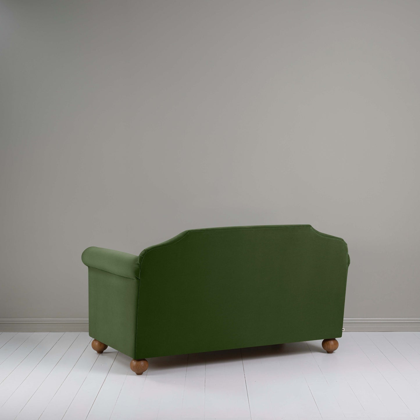Dolittle 2-Seater Sofa in Intelligent Velvet Juniper, Back View - Nicola Harding