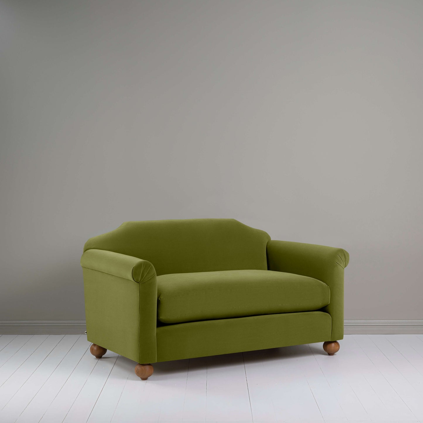 Dolittle 2 Seater Sofa in Intelligent Velvet Lawn - Nicola Harding