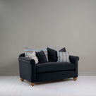  Dolittle 2-Seater Sofa in Intelligent Velvet Onyx, With NiX Aesthetic Cushions - Nicola Harding 