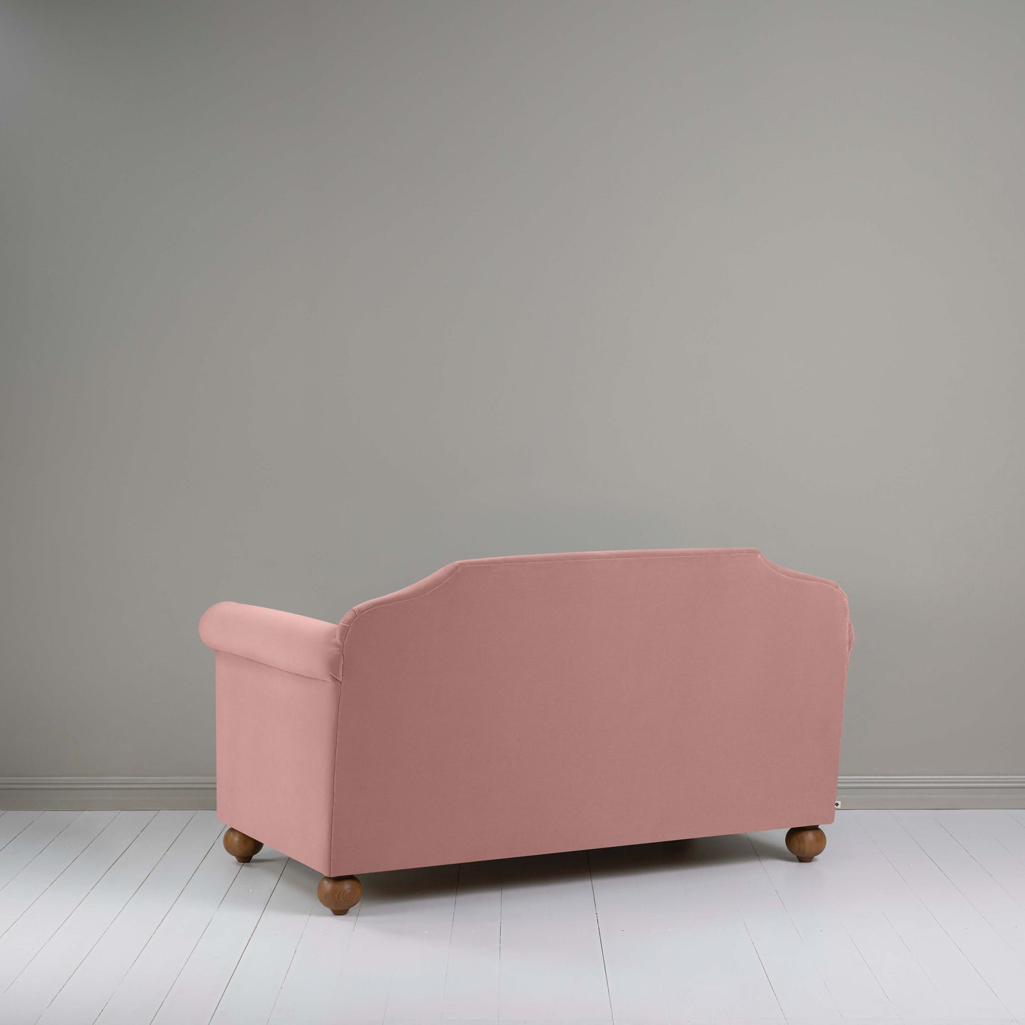 Dolittle 2-Seater Sofa in Intelligent Velvet Rose, Back View - Nicola Harding