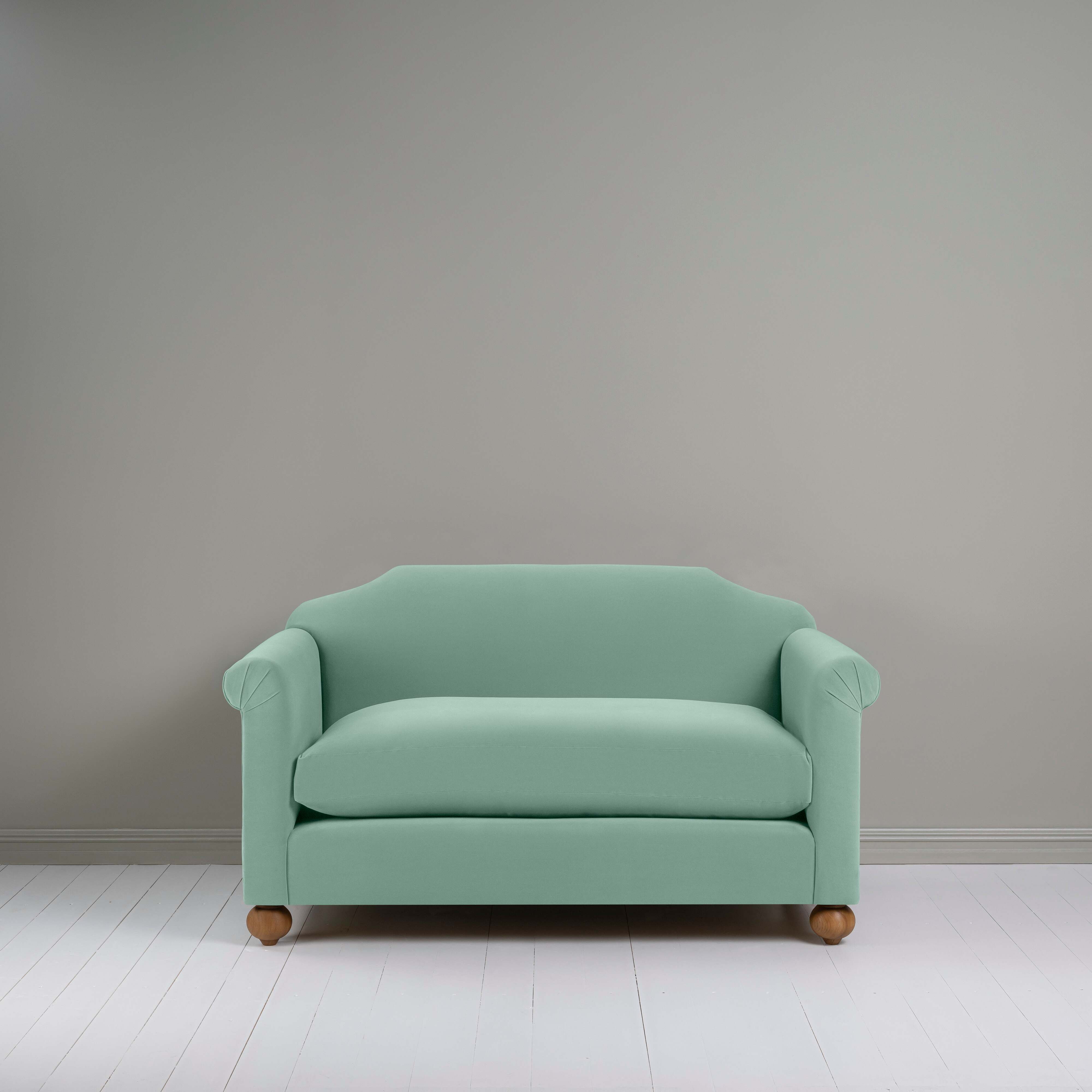  Dolittle 2 Seater Sofa in Intelligent Velvet Sea Mist - Nicola Harding 