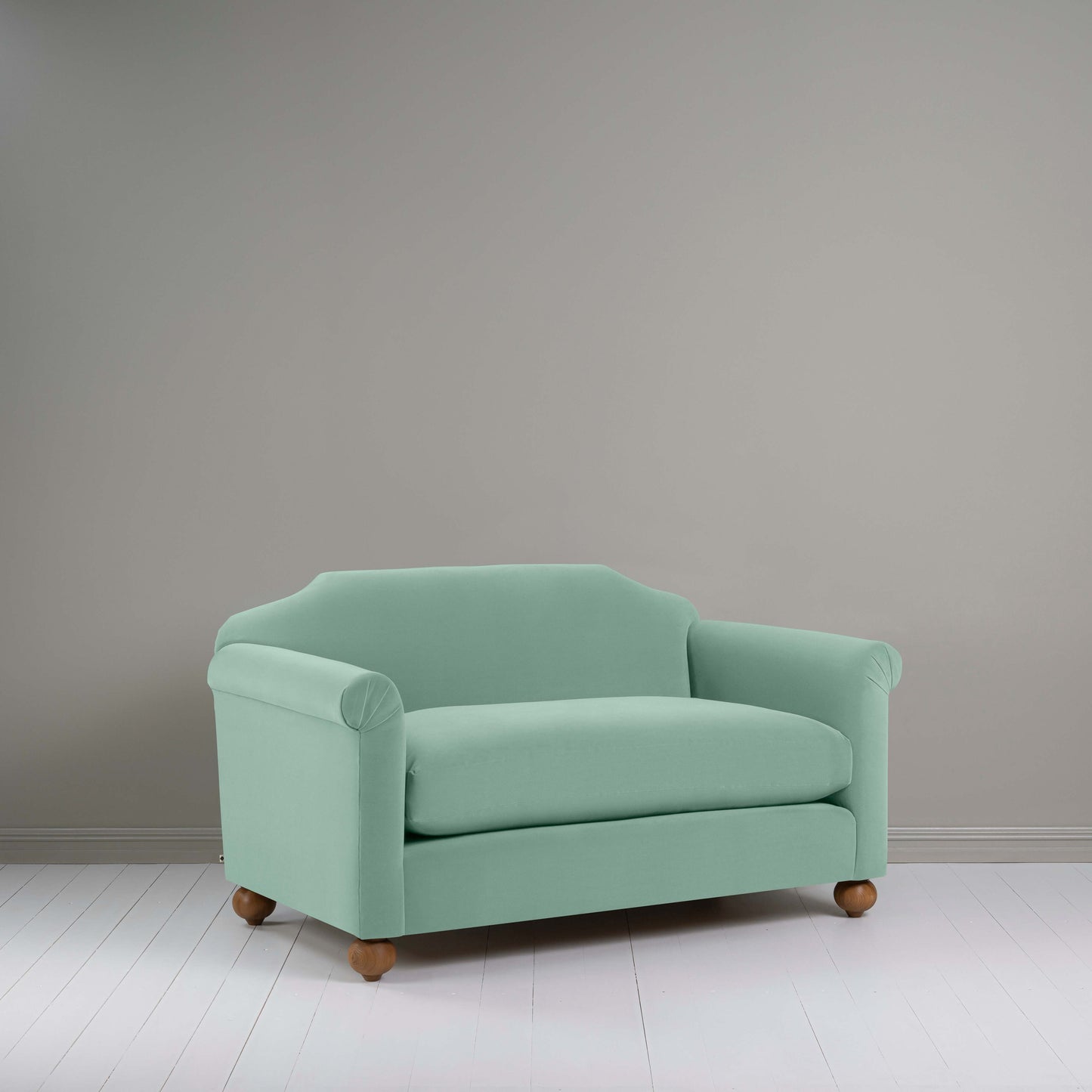 Dolittle 2 Seater Sofa in Intelligent Velvet Sea Mist - Nicola Harding