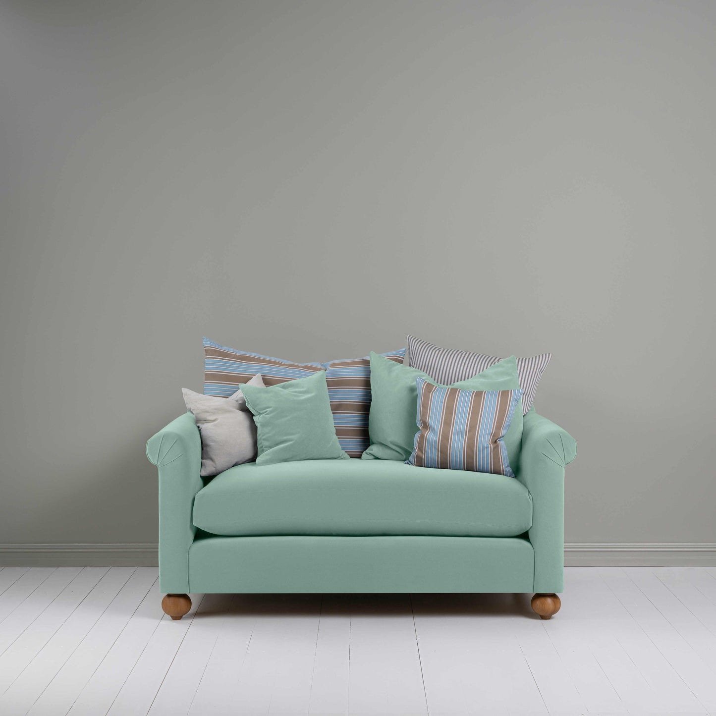 Dolittle 2 Seater Sofa in Intelligent Velvet Sea Mist - Nicola Harding