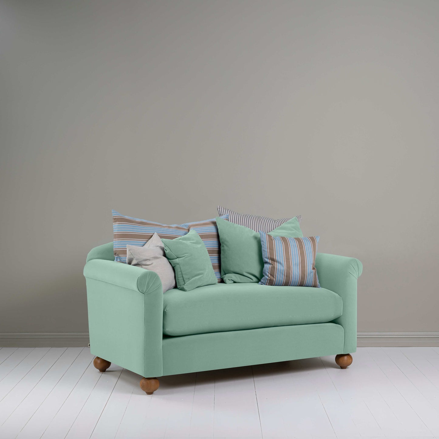 Dolittle 2 Seater Sofa in Intelligent Velvet Sea Mist - Nicola Harding